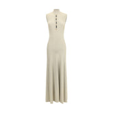 Self-Portrait Gold Viscose Casual Dress